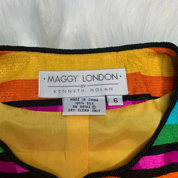 Vintage Silk Multi Color Blazer - Picture 4 of 8